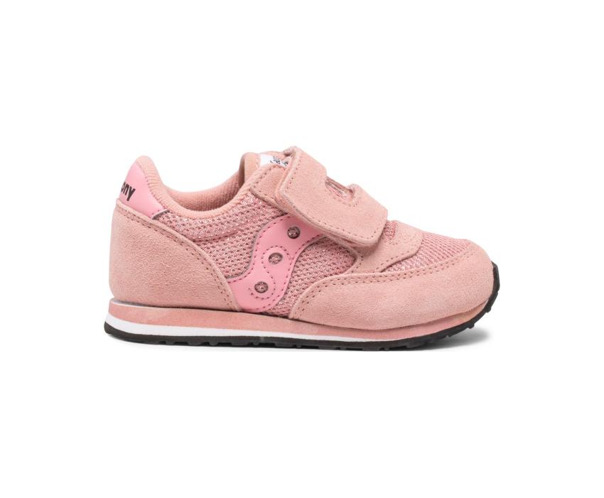 Saucony Big Kid's Big Kids Jazz Hook & Loop Sneaker Pink Metallic | Kids Running