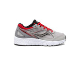 Saucony Big Kid's Cohesion 14 Lace Sneaker Grey / Red | Kids Running