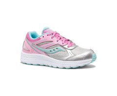 Saucony Big Kid's Cohesion 14 Lace Sneaker Pink / Silver | Kids Running