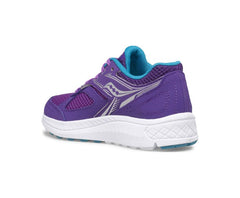 Saucony Big Kid's Cohesion 14 Lace Sneaker Purple / Turq | Kids Running