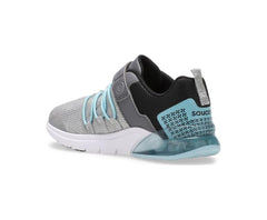 Saucony Big Kid's Flash Glow 2.0 Sneaker Silver / Ice Blue | Kids Running