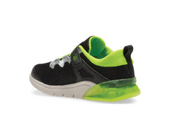 Saucony Big Kid's Flash Glow A/C Sneaker Black / Green | Kids Running