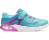 Saucony Big Kid's Flash Glow A/C Sneaker Turq / Pink | Kids Running