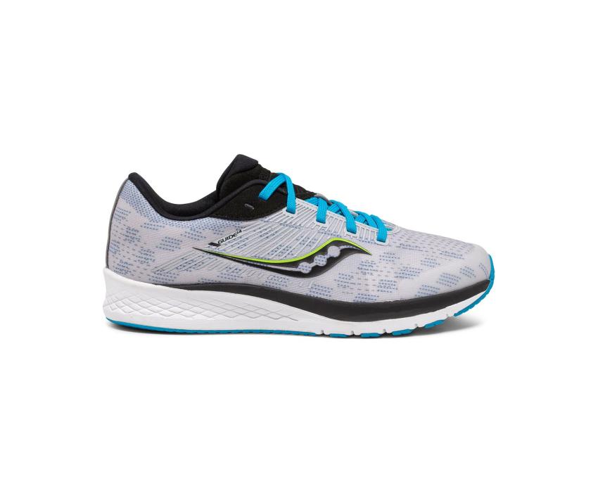 Saucony Big Kid's Guide 14 Sneaker Grey / Blue / Black | Kids Running