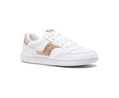 Saucony Big Kid's Jazz Court Sneaker White / Gold | Kids Running