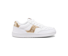 Saucony Big Kid's Jazz Court Sneaker White / Gold | Kids Running
