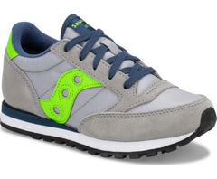 Saucony Big Kid's Jazz Original Sneaker Grey / Green / Blue | Kids Running