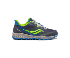 Saucony Big Kid's Peregrine 11 Shield Sneaker Blue / Green | Kids Running