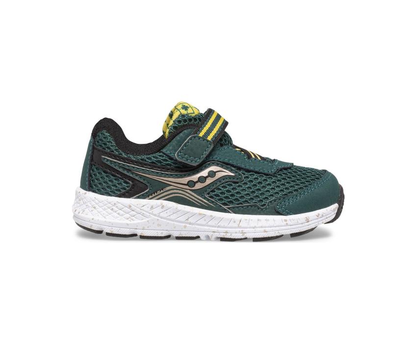 Saucony Big Kid's Ride 10 Jr. Sneaker Green / Gold / Black | Kids Running