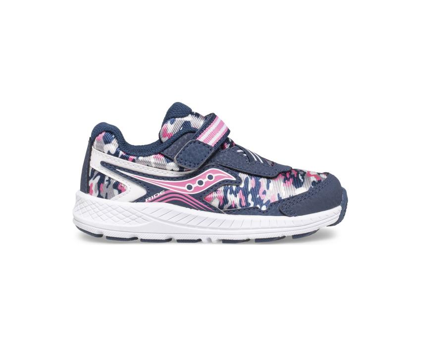 Saucony Big Kid's Ride 10 Jr. Sneaker Navy / Pink / Camo | Kids Running