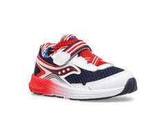 Saucony Big Kid's Ride 10 Jr. Sneaker Red / White / Blue | Kids Running
