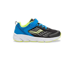 Saucony Big Kid's Wind A/C Sneaker Black/blue | Kids Running