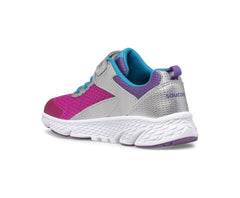 Saucony Big Kid's Wind A/C Sneaker Fuchsia / Purple / Teal | Kids Running