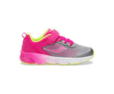 Saucony Big Kid's Wind A/C Sneaker Grey/pink | Kids Running