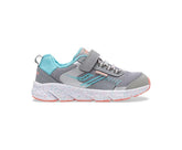 Saucony Big Kid's Wind Shield A/C Sneaker Grey / Turq | Kids Running