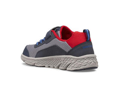 Saucony Big Kid's Wind Shield A/C Sneaker Navy / Grey / Red | Kids Running