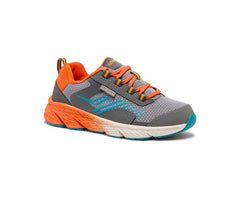 Saucony Big Kid's Wind Shield Sneaker Grey / Orange / Blue | Kids Running