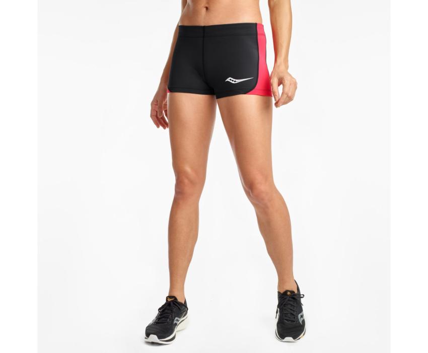 Saucony Elite Boy Short Black / Red | Women Bottoms