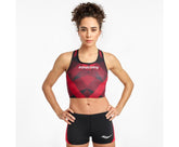 Saucony Elite Crop Top Black / Red | Women Tops