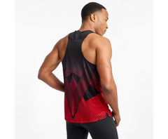 Saucony Elite Singlet Black / Red | Men Tops