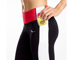 Saucony Fortify 7/8 Tight Black / White / Red | Women Bottoms