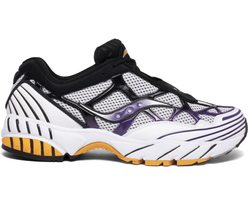 Saucony Grid Web White / Purple / Yellow | Men/Women Grid