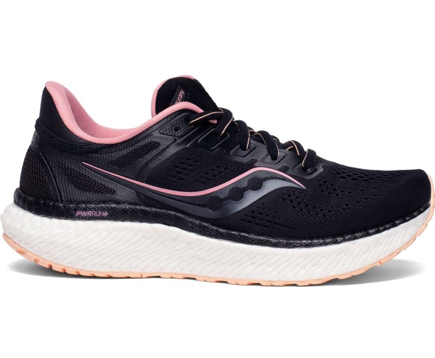 Saucony Hurricane 23 Wide Black / Rosewater | Women Running