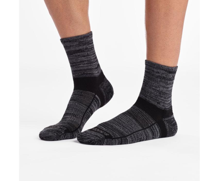 Saucony Inferno Merino Wool Blend Quarter 3-Pack Sock Black | Men/Women Socks