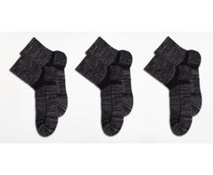 Saucony Inferno Merino Wool Blend Quarter 3-Pack Sock Black | Men/Women Socks