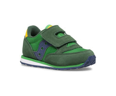 Saucony Little Kid's Baby Jazz Hook & Loop Sneaker Green / Yellow / Blue | Kids Running