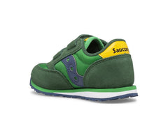 Saucony Little Kid's Baby Jazz Hook & Loop Sneaker Green / Yellow / Blue | Kids Running