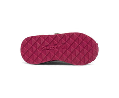 Saucony Little Kid's Baby Jazz Hook & Loop Sneaker Taupe / Burgundy | Kids Running