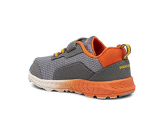 Saucony Little Kid's Wind Shield A/C Jr. Sneaker Grey / Orange / Blue | Kids Running