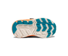 Saucony Little Kid's Wind Shield A/C Jr. Sneaker Grey / Orange / Blue | Kids Running