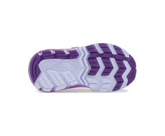 Saucony Little Kid's Wind Shield A/C Jr. Sneaker Silver / Purple | Kids Running