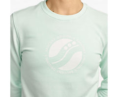 Saucony Logowear Sweatshirt Opal Blue | Women Tops