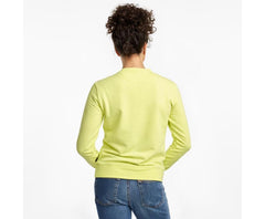 Saucony Logowear Sweatshirt Sunny Lime | Women Tops