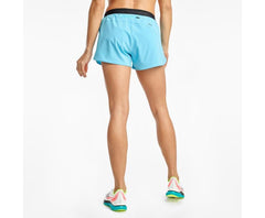 Saucony Outpace 2.5" Split Short Blue Atoll | Women Bottoms