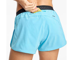 Saucony Outpace 2.5" Split Short Blue Atoll | Women Bottoms