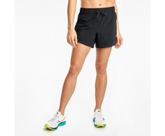 Saucony Outpace 5" Short Black | Women Bottoms