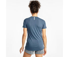 Saucony Ramble Short Sleeve Ensign Blue | Women Tops