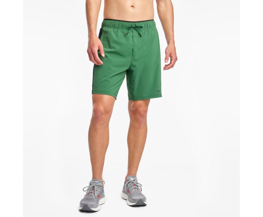 Saucony Rerun 8" 2-1 Short Greener Pastures | Men Bottoms
