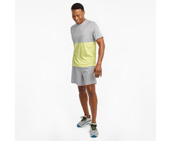 Saucony Rerun Short Sleeve Sunny Lime | Men Tops