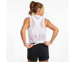 Saucony Rerun Tank White | Women Tops
