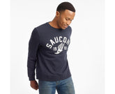 Saucony Rested Crewneck Dark Navy | Men Tops
