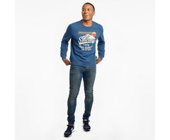Saucony Rested Crewneck Ensign Blue | Men Tops