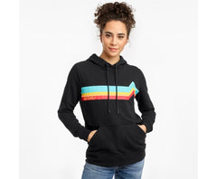 Saucony Rested Hoodie Black | Women Tops