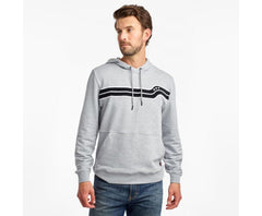 Saucony Rested Hoodie Light Grey Heather | Men Tops