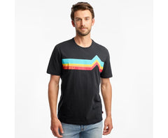 Saucony Rested Short Sleeve Black | Men Tops