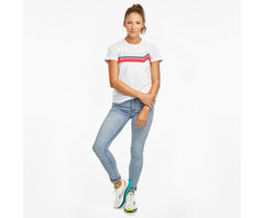 Saucony Rested Short Sleeve White | Women Tops